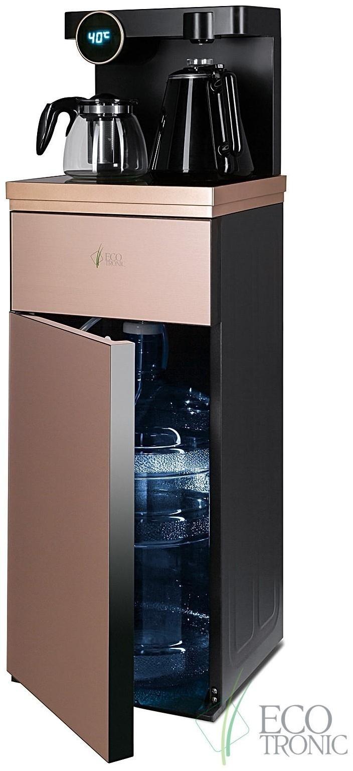 Кулер с чайным столиком Ecotronic TB12-LNR, только нагрев, 1000 Вт, золотой