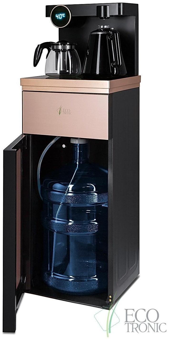 Кулер с чайным столиком Ecotronic TB12-LNR, только нагрев, 1000 Вт, золотой