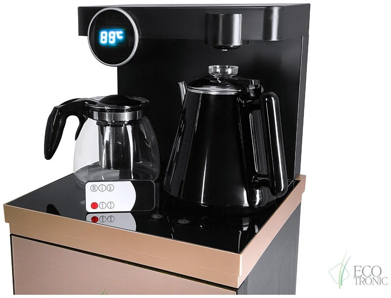 Кулер с чайным столиком Ecotronic TB12-LNR, только нагрев, 1000 Вт, золотой