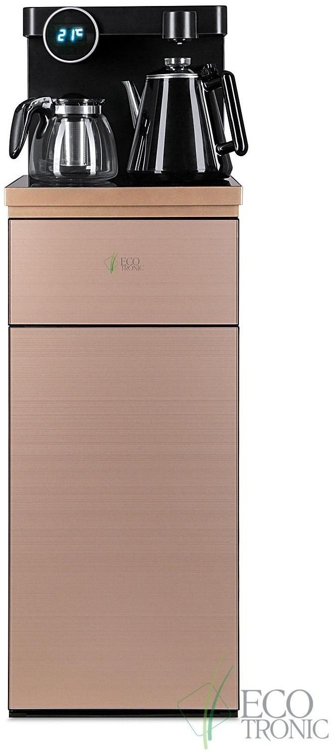 Кулер с чайным столиком Ecotronic TB12-LNR, только нагрев, 1000 Вт, золотой