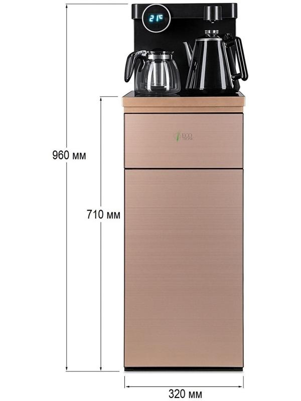 Кулер с чайным столиком Ecotronic TB12-LNR, только нагрев, 1000 Вт, золотой
