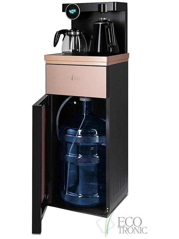 Кулер с чайным столиком Ecotronic TB12-LNR, только нагрев, 1000 Вт, золотой