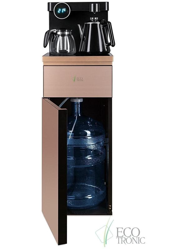 Кулер с чайным столиком Ecotronic TB12-LNR, только нагрев, 1000 Вт, золотой