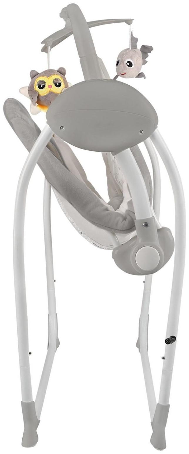 Электронные качели STAR, серый, с адаптером, п/у, 12мелодий., 5 скоростей, москитка