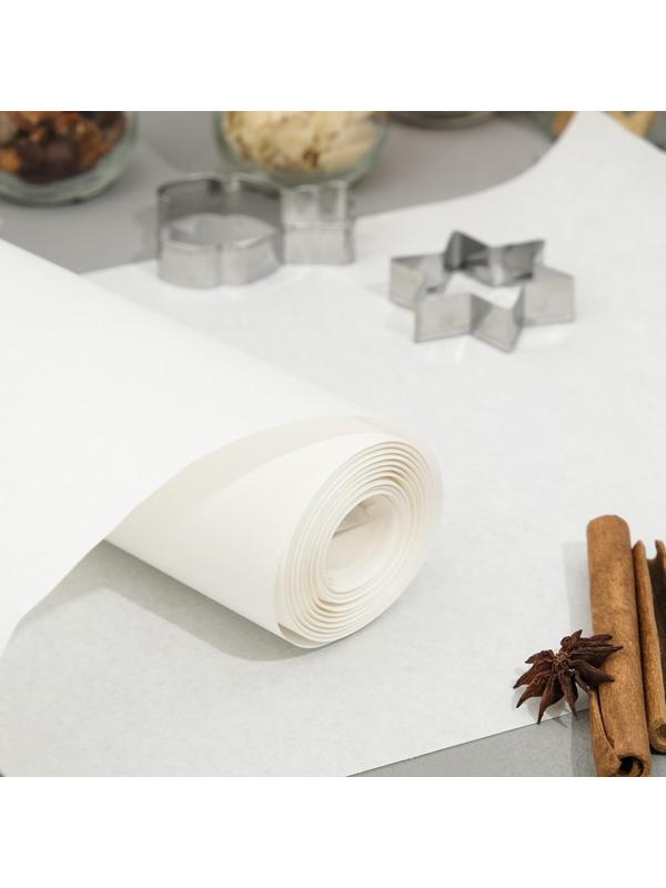 Пергамент силиконизированный, белый, жиростойкий, 37 см х 75 м