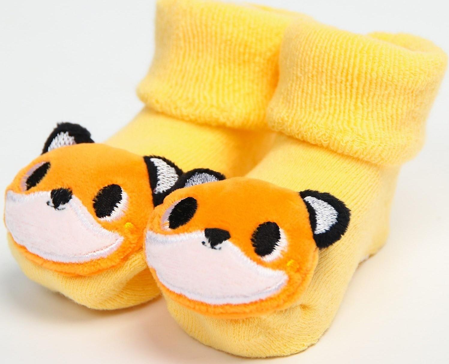 Набор носочки - погремушки «Лисята», 2 шт