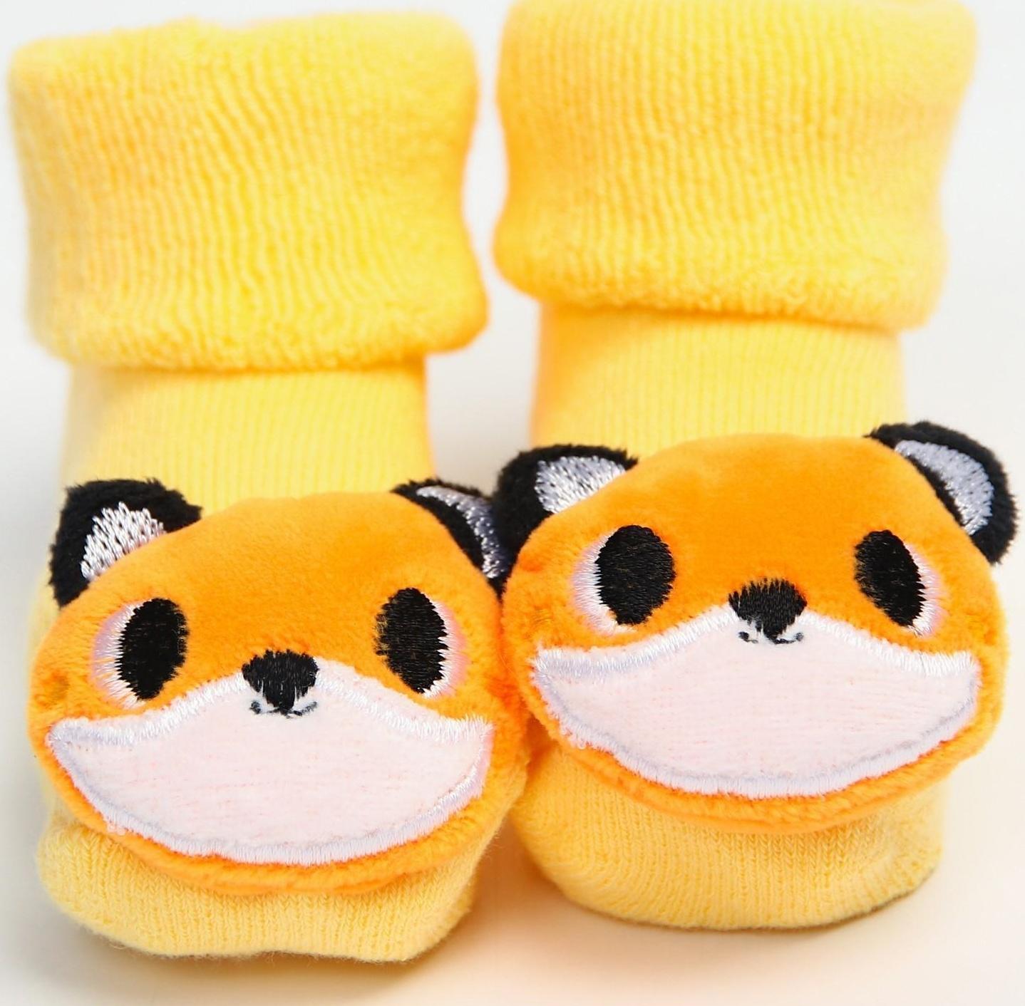 Набор носочки - погремушки «Лисята», 2 шт