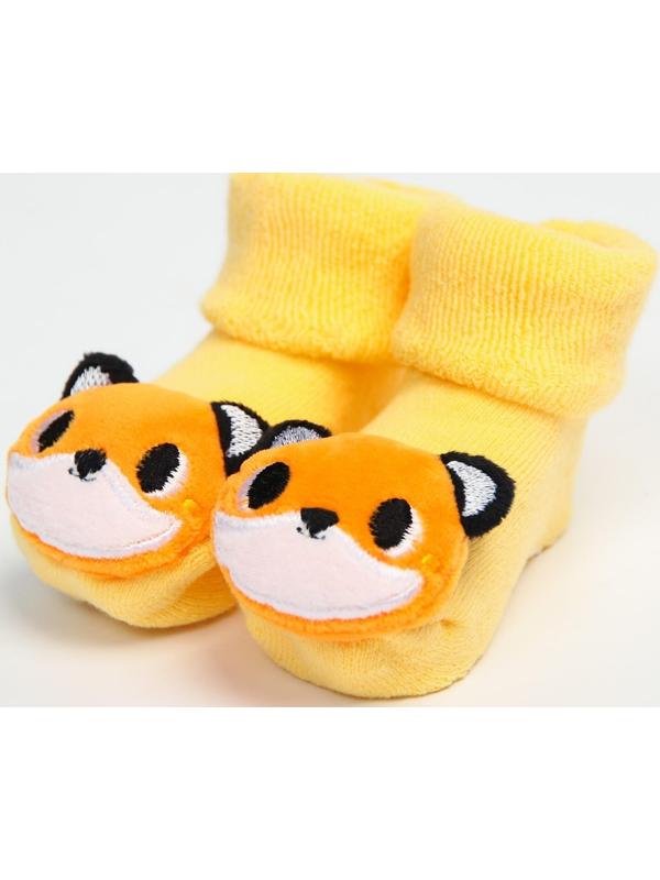 Набор носочки - погремушки «Лисята», 2 шт