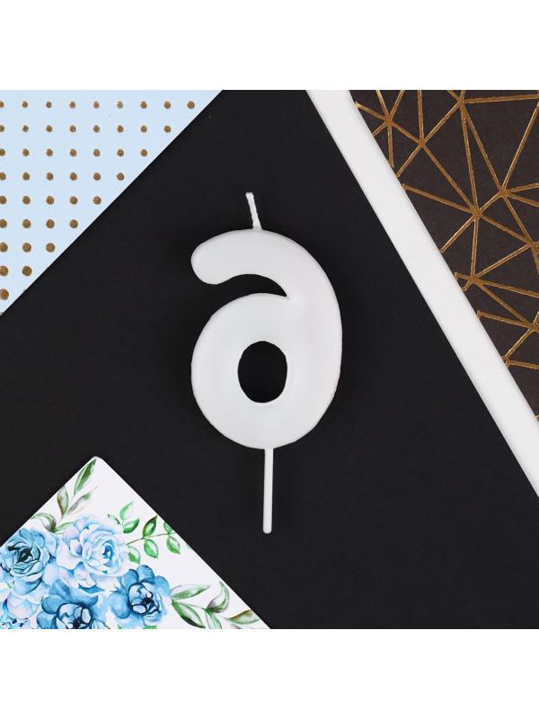 Свеча в торт цифра «6», разноцветная