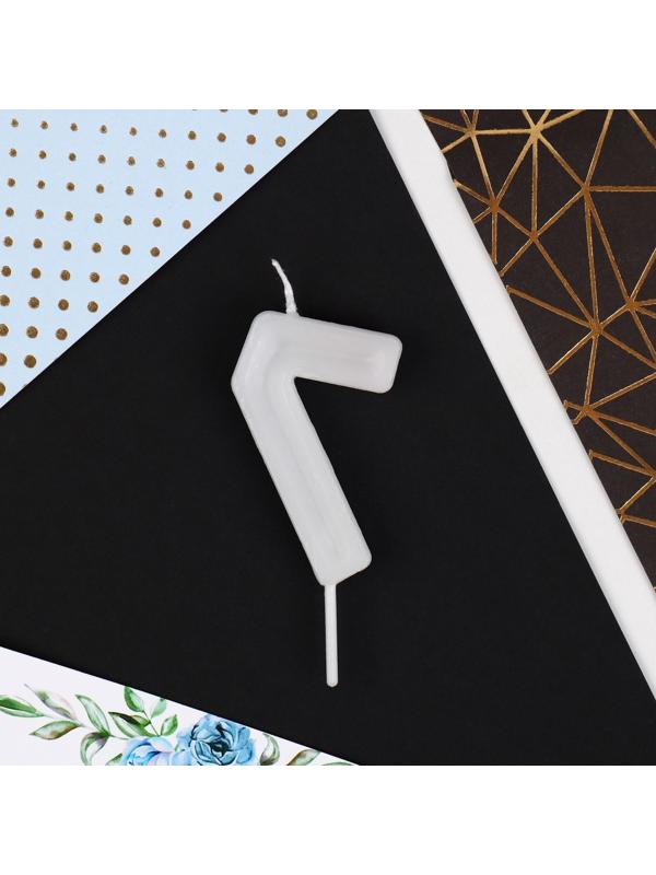 Свеча в торт цифра «7», разноцветная