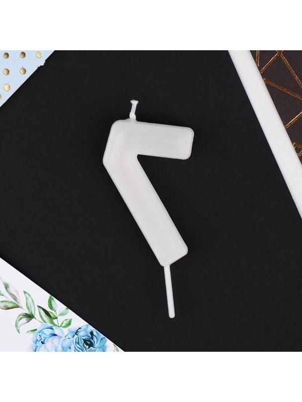 Свеча-цифра в торт «7», мрамор