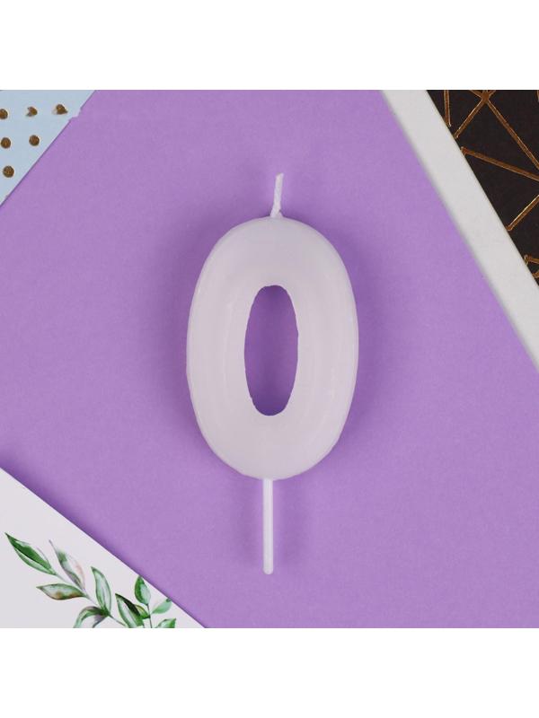 Свеча в торт цифра «0», звёздочки