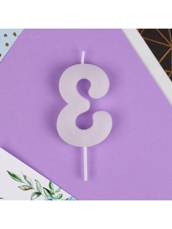 Свеча в торт цифра «3», звёздочки