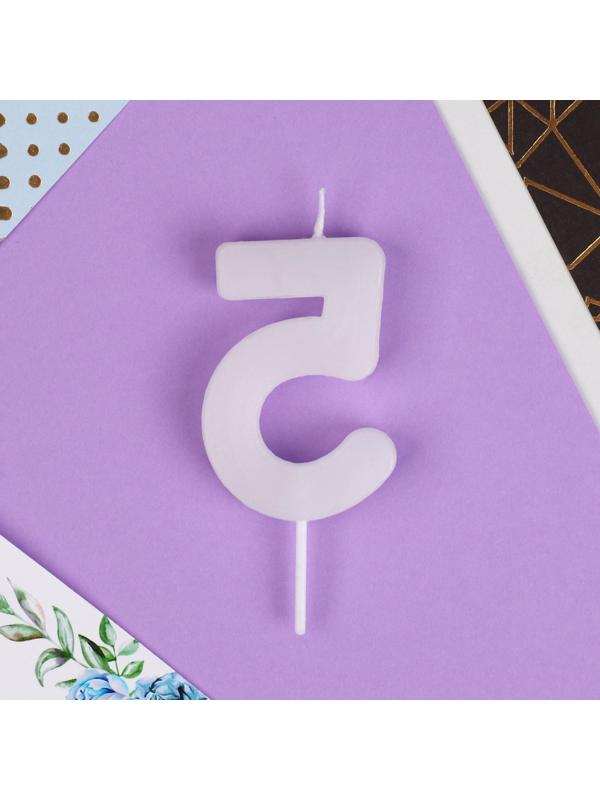 Свеча в торт цифра «5», звёздочки