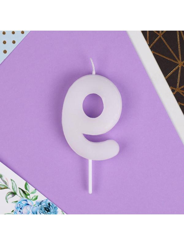 Свеча в торт цифра «9», звёздочки