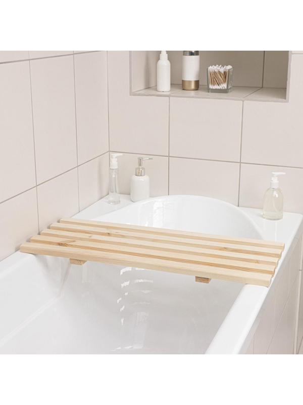 Сиденье для ванны, 68×27×3,5 см, сосна