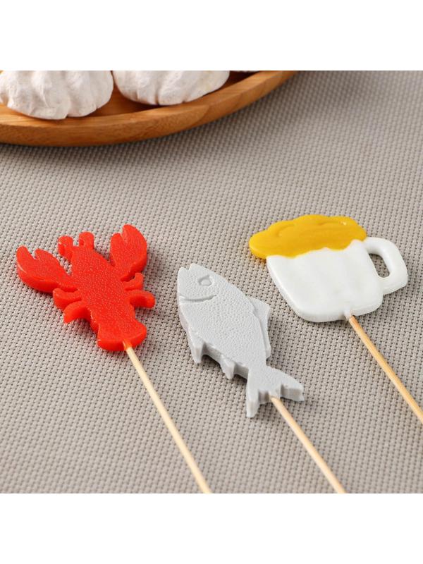 Силиконовая форма «Пивной набор», 13,5×8,5×0,9 см, рыба 7,5×3 см, кружка 6×5 см, рак 6,5×5 см, цвет прозрачный