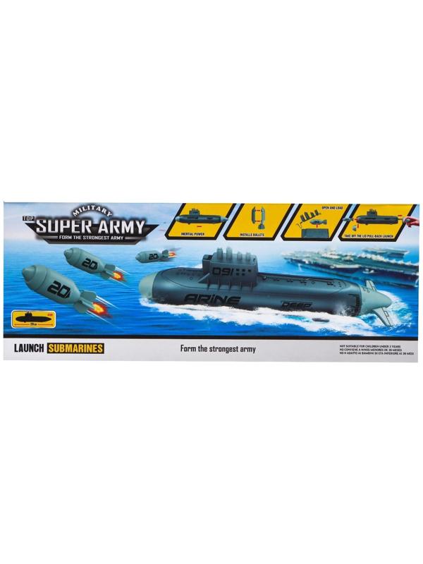 Игровой набор «Подводная лодка», стреляет ракетами, подвижные элементы, цвет темно-серый