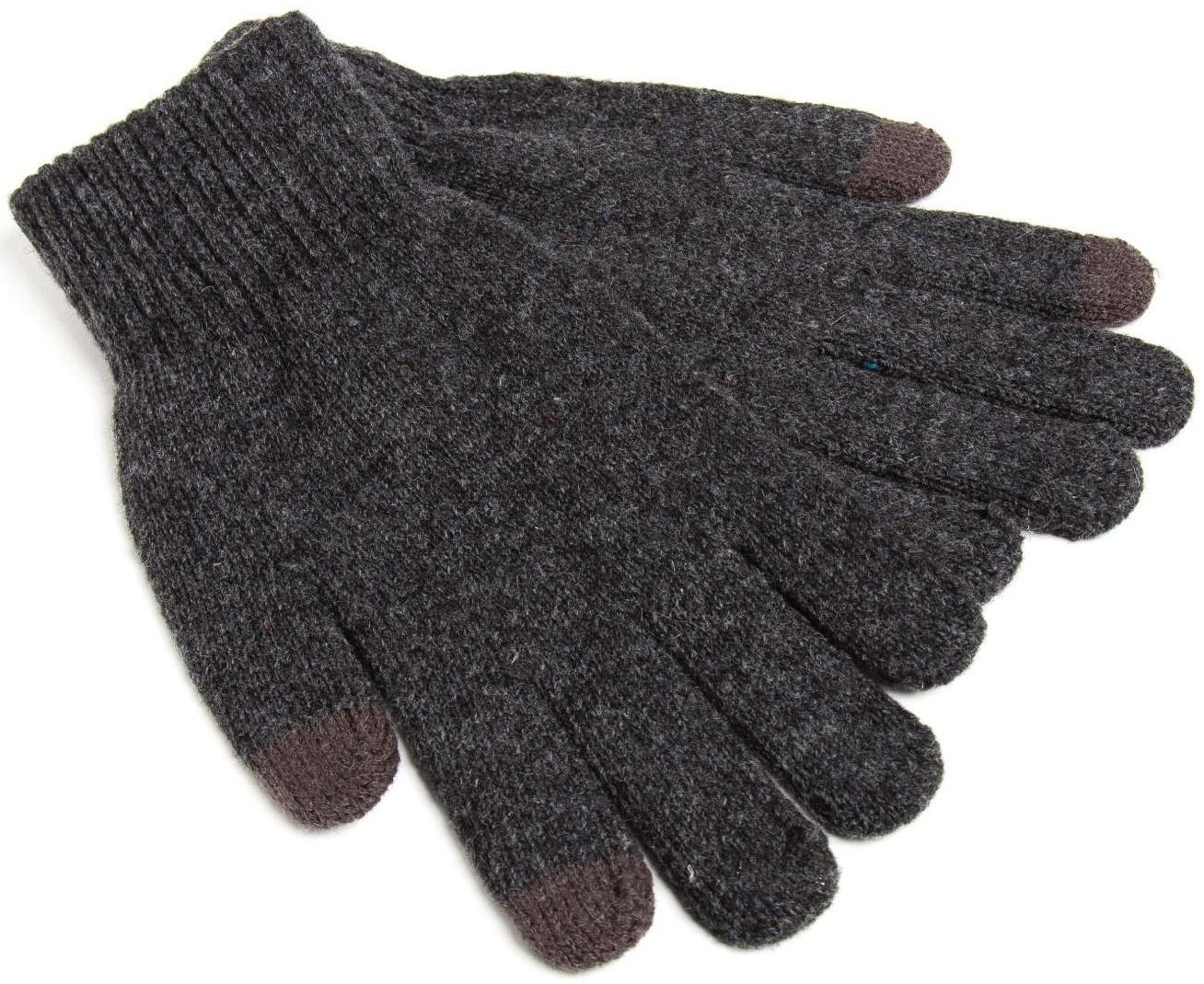 Перчатки мужские MINAKU однотонные, цв. серый, р-р 9-10 (22-24 см)