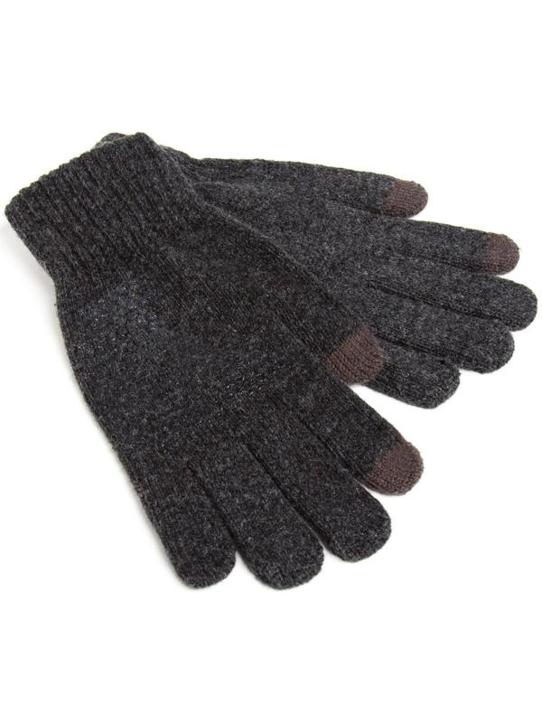 Перчатки мужские MINAKU однотонные, цв. серый, р-р 9-10 (22-24 см)