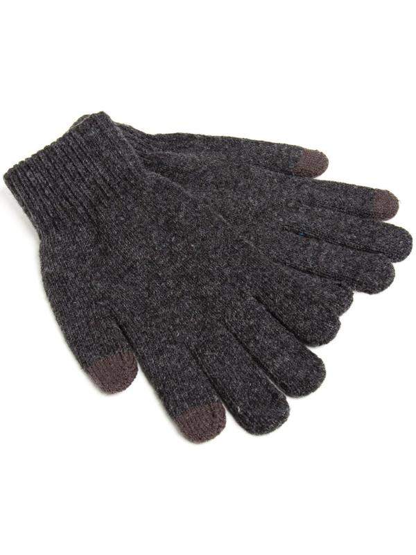 Перчатки мужские MINAKU однотонные, цв. серый, р-р 9-10 (22-24 см)