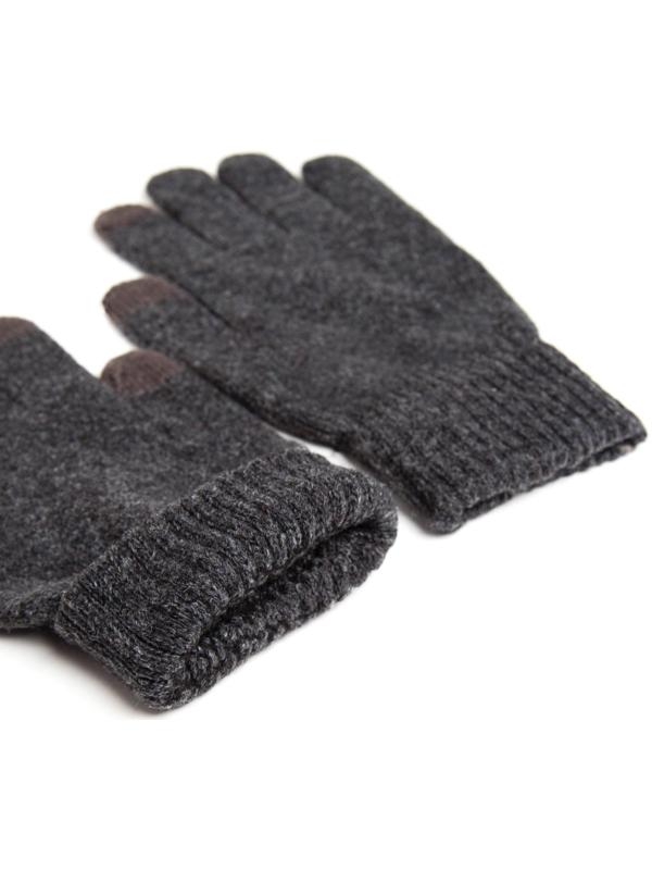 Перчатки мужские MINAKU однотонные, цв. серый, р-р 9-10 (22-24 см)