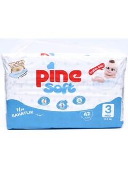 Подгузники детские Pine Soft 3 Midi (4 - 9 kg), 42 шт