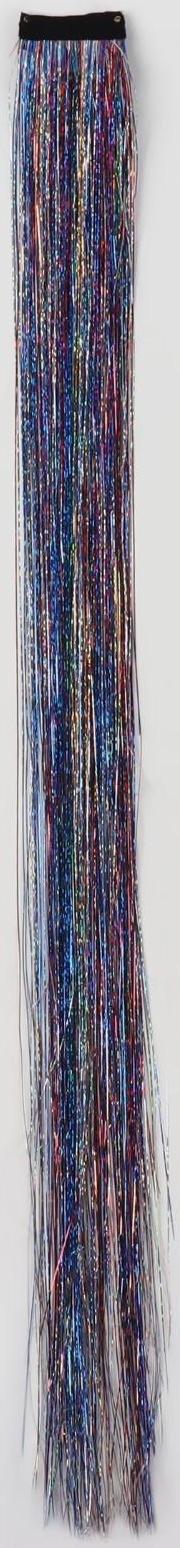 Прядь для волос, дождик, на заколке, 50 см, разноцветная