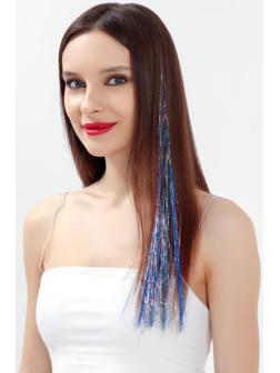 Прядь для волос, дождик, на заколке, 50 см, разноцветная