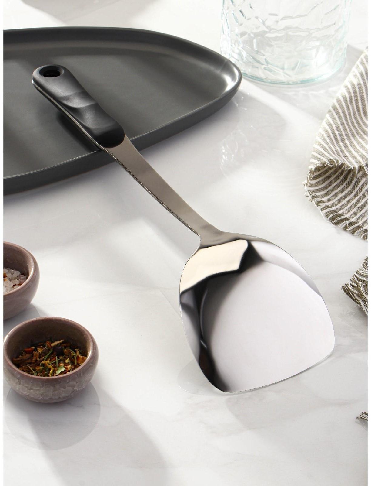 Лопатка из нержавеющей стали Доляна Home, 37,5×10 см, толщина 3 мм