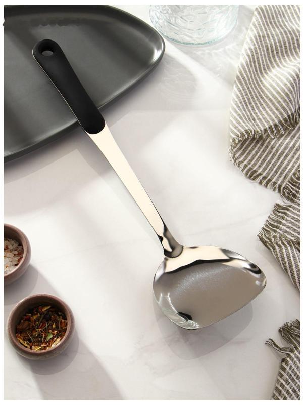 Лопатка из нержавеющей стали Доляна Home, 37,5×10 см, толщина 3 мм