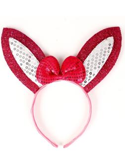 Карнавальный ободок «Зайка» с бантиком, цвета МИКС