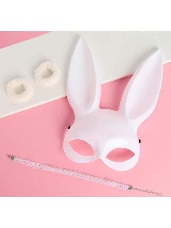 Маска кролика, чокер и резинки для волос «Будь хорошей заей», набор