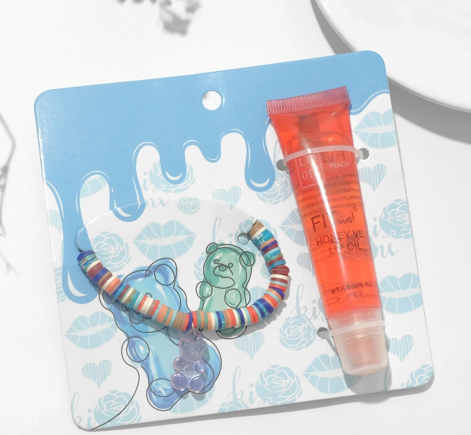 Набор 2 предмета: браслет, блеск для губ 