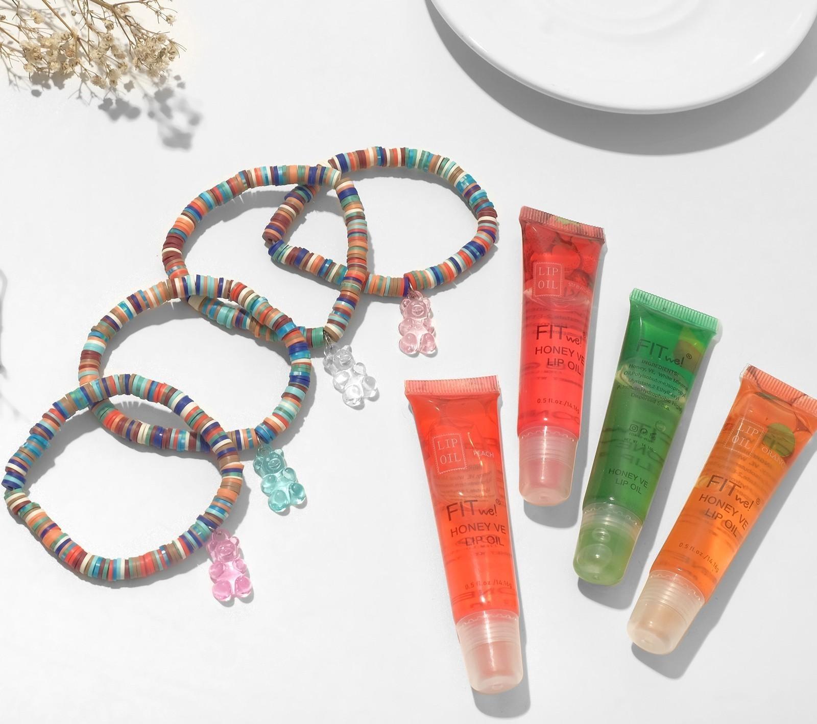 Набор 2 предмета: браслет, блеск для губ 