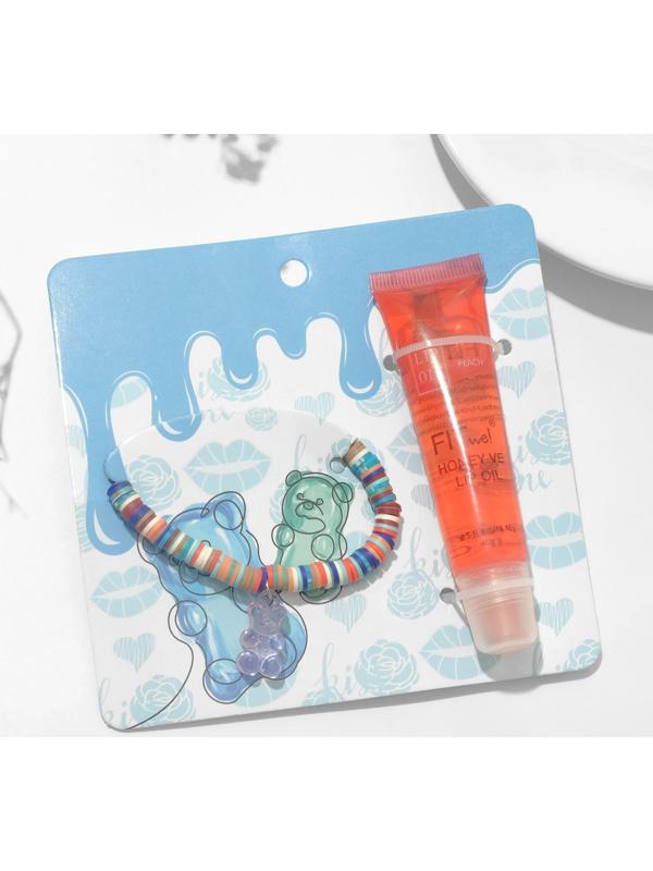 Набор 2 предмета: браслет, блеск для губ 