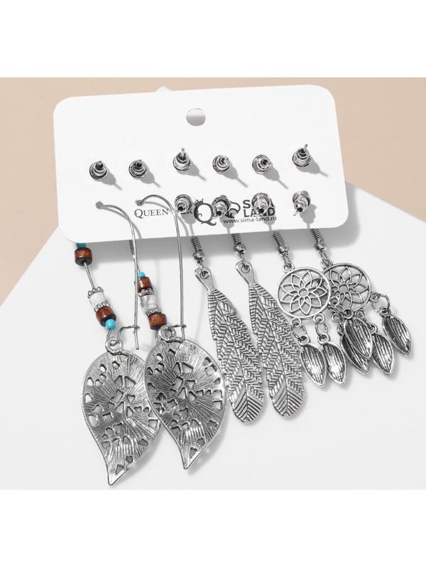 Серьги набор 6 пар 