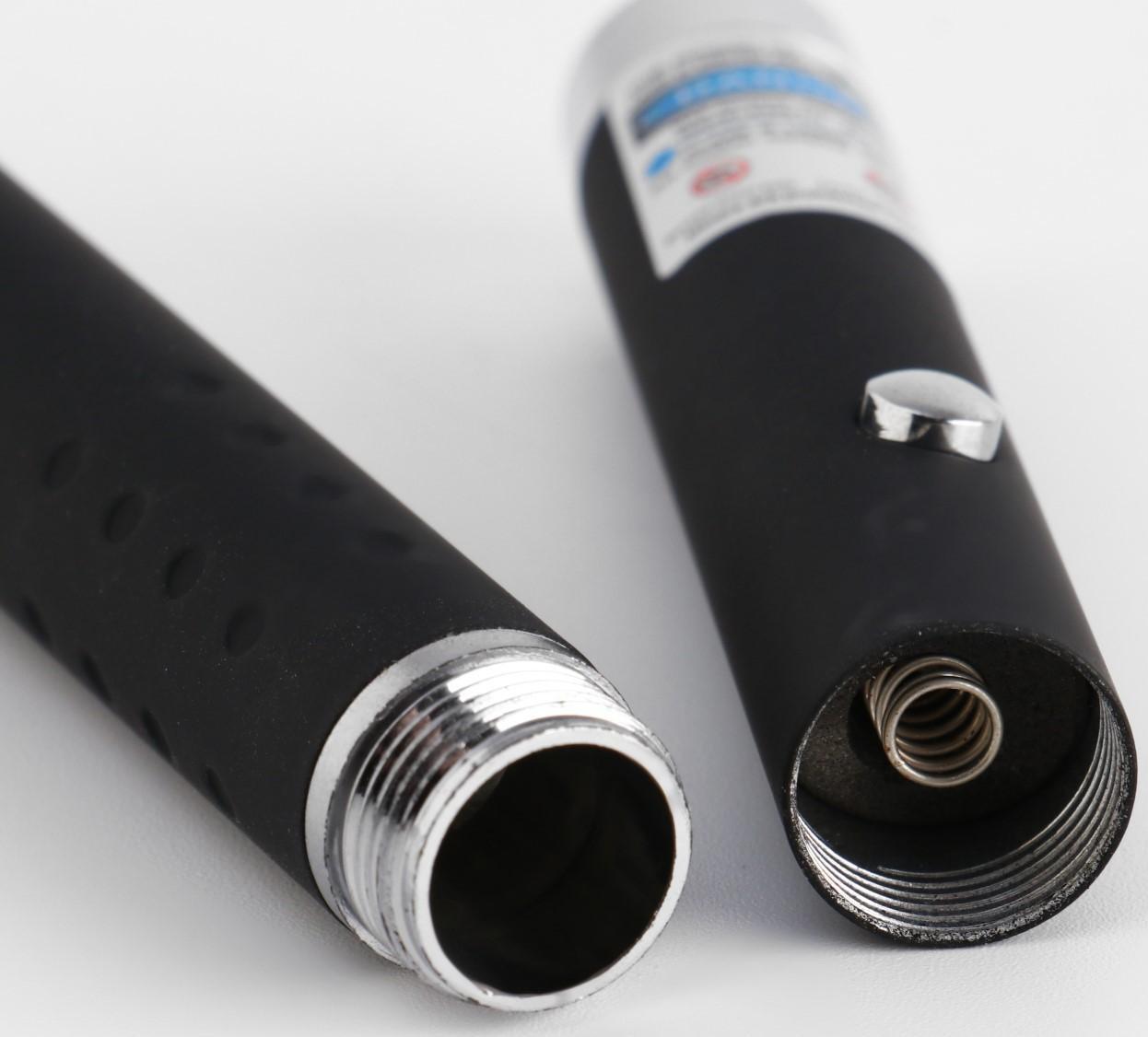 Лазерная указка, дальность 500 м, 405 нм, 2 ААА, фиолетовый луч, 15.5 х 1.4 см