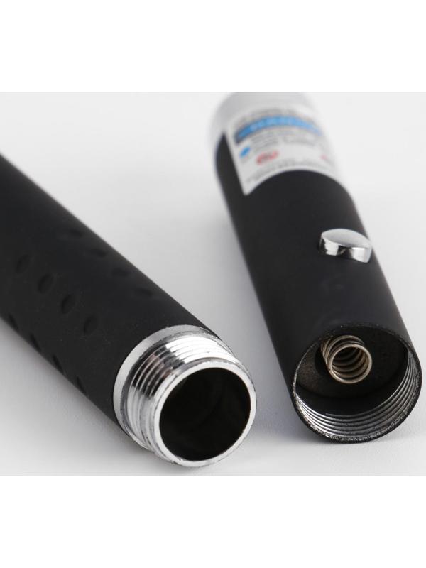 Лазерная указка, дальность 500 м, 405 нм, 2 ААА, фиолетовый луч, 15.5 х 1.4 см