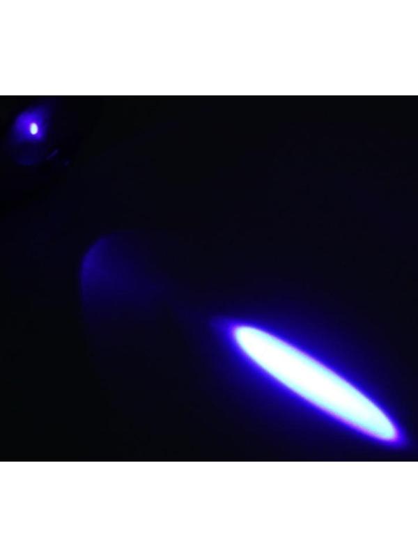 Лазерная указка, дальность 500 м, 405 нм, 2 ААА, фиолетовый луч, 15.5 х 1.4 см