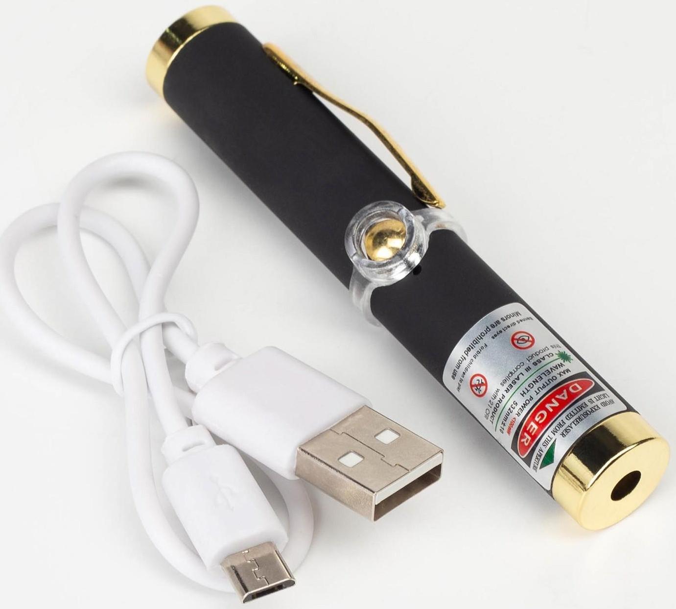 Лазерная указка, 532 нм, зеленый  луч, 8.5 х 1.4 см