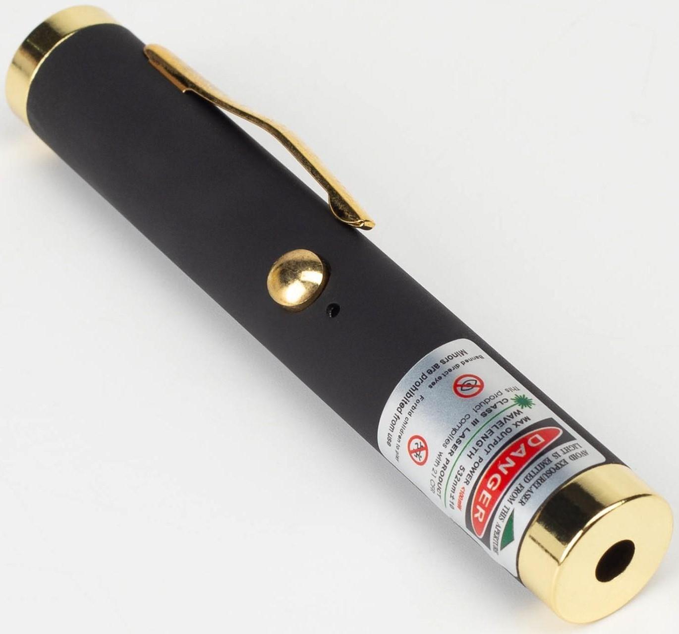 Лазерная указка, 532 нм, зеленый  луч, 8.5 х 1.4 см