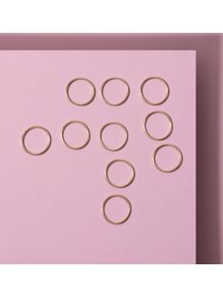 Декор для волос «Кольца», d = 1,4 см, 10 шт, цвет золотистый