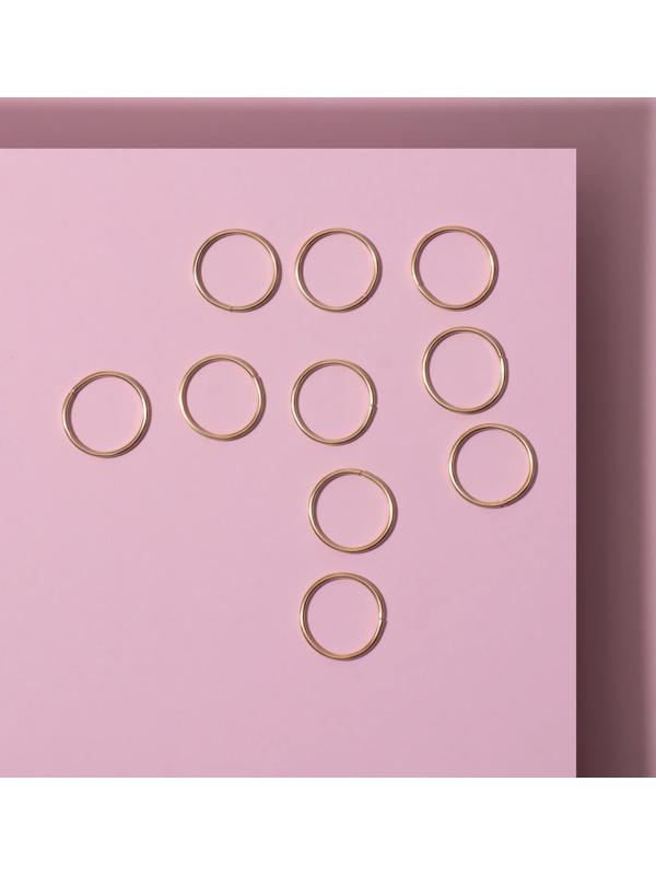 Декор для волос «Кольца», d = 1,4 см, 10 шт, цвет золотистый