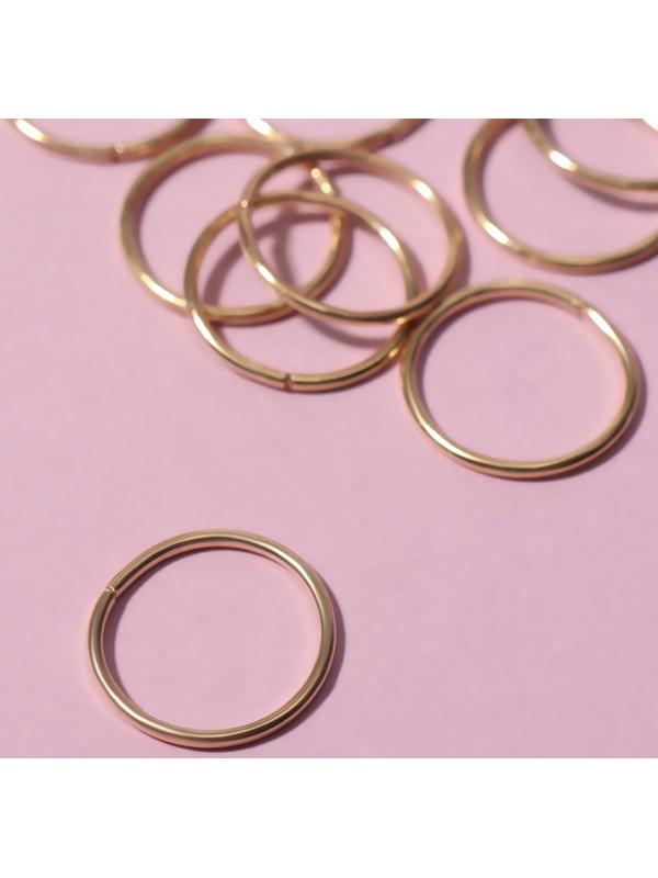 Декор для волос «Кольца», d = 1,4 см, 10 шт, цвет золотистый