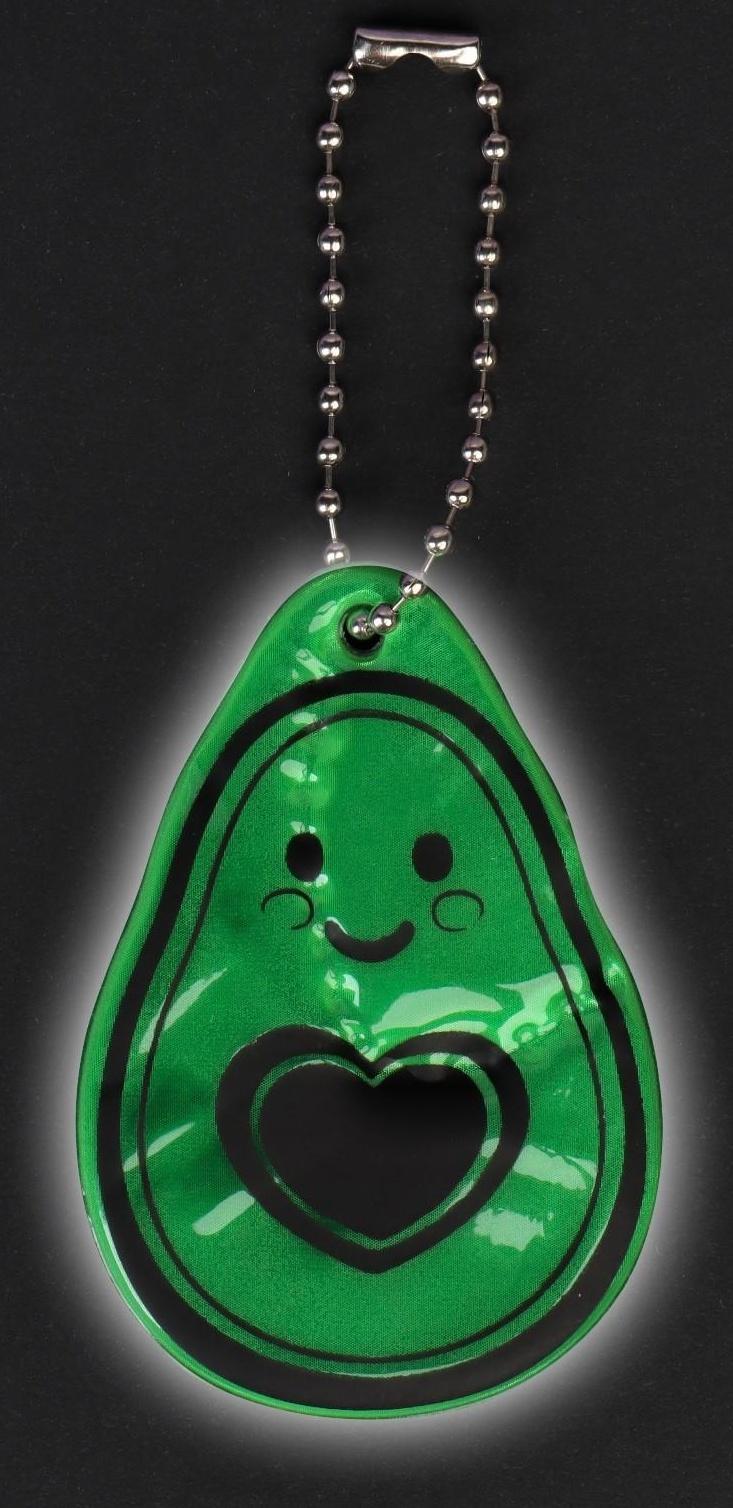 Светоотражающий элемент «Авокадо», двусторонний, 4,1 × 6 см, цвет зелёный