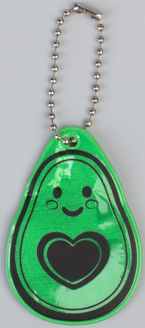 Светоотражающий элемент «Авокадо», двусторонний, 4,1 × 6 см, цвет зелёный