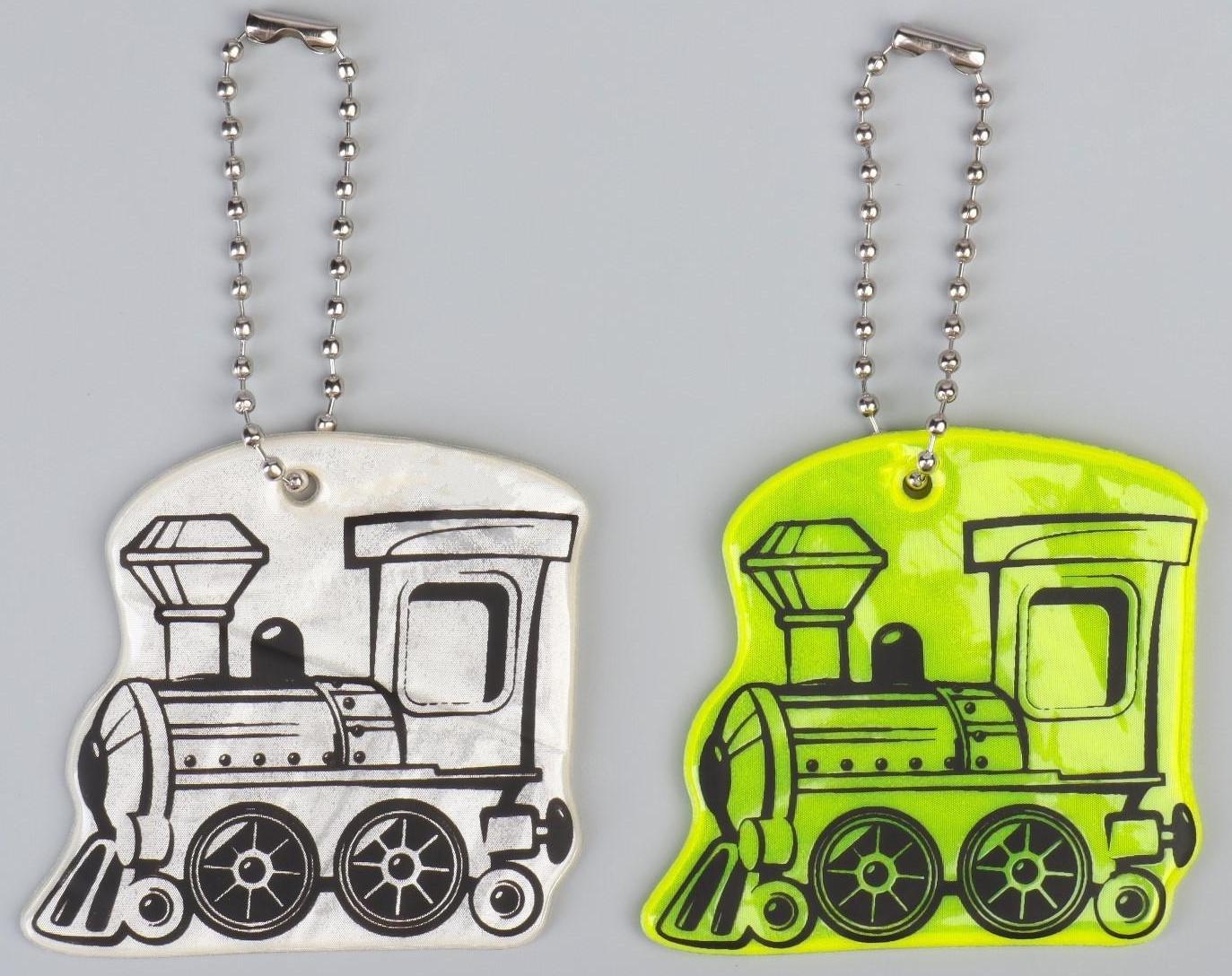 Светоотражающий элемент «Паровоз», двусторонний, 4,9 × 5,5 см, цвет МИКС