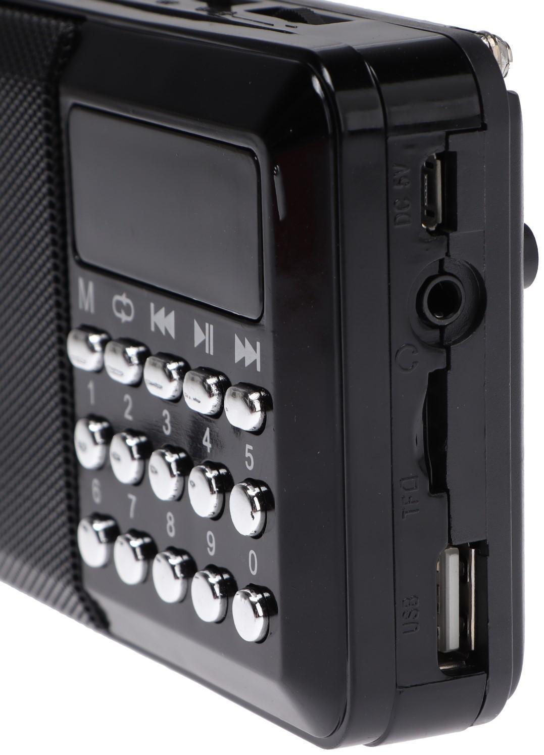 Радиоприемник Telefunken TF-1667, FM+ 87.5 МГц - 108 МГц, MP3, USB, microSD,800 мАч, чёрный