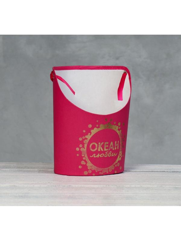 Переноска для цветов, ваза Овал с тиснением 